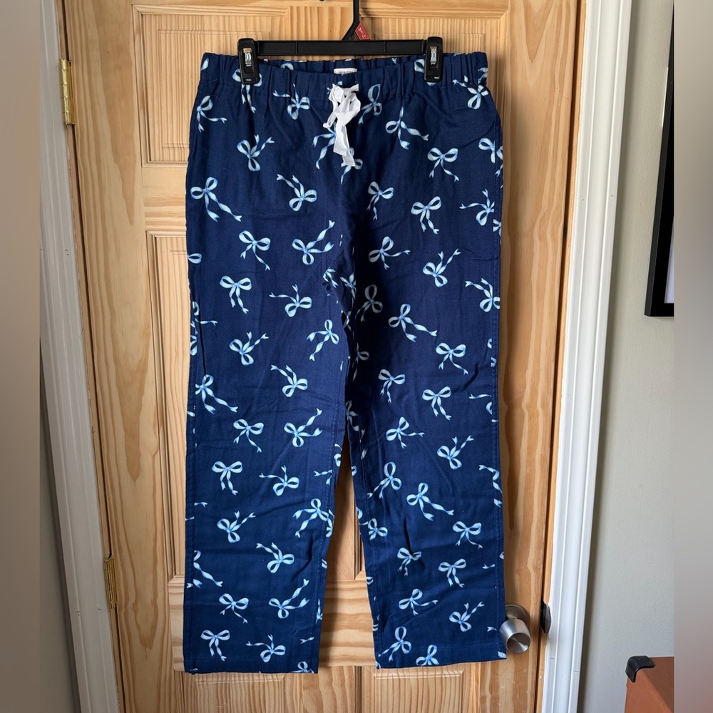 Jcrew Navy Blue Pajama Pants with Bow Print